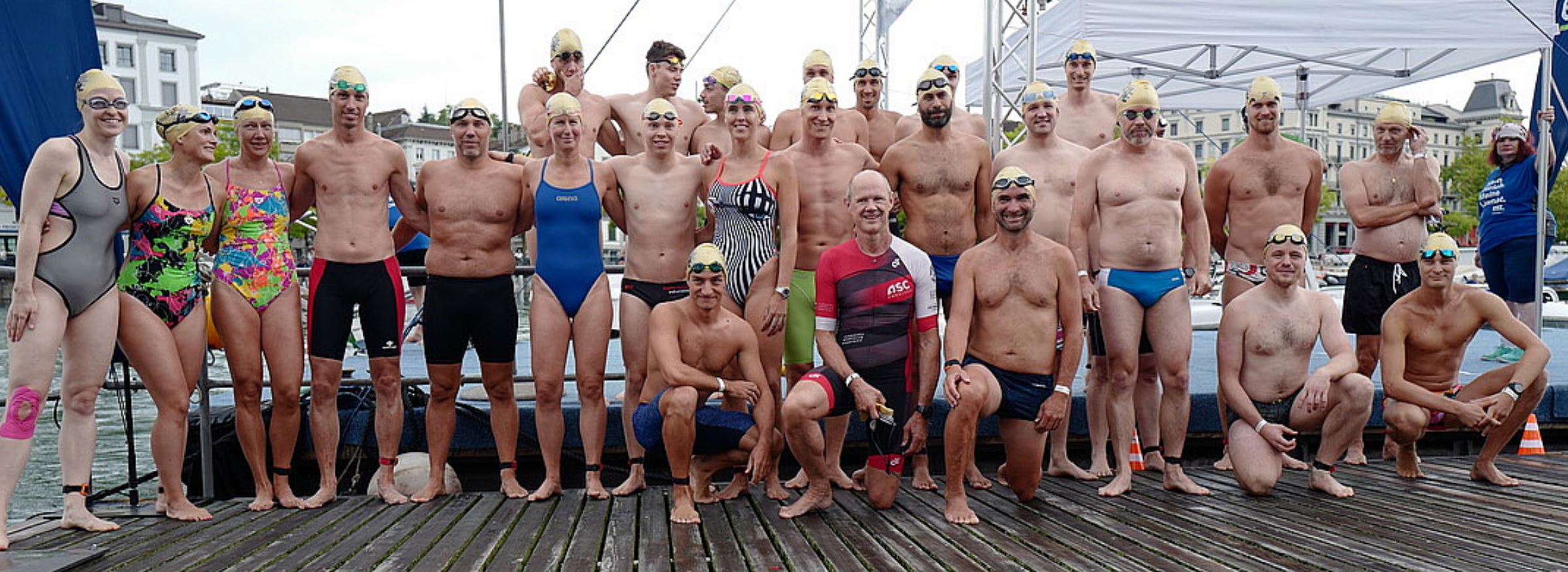 Diese Truppe - und ein paar neue Cracks? - eröffnen das Limmatschwimmen mit der ewz-Challenge.